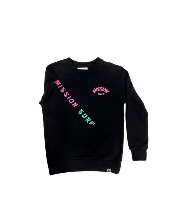 Sudadera Mission Youth Logo Mission Times Negra para niño/a de 8 a 16 años