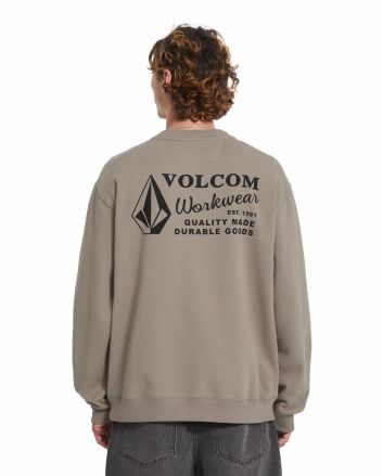 Hombre con sudadera Volcom Workwear Brindle