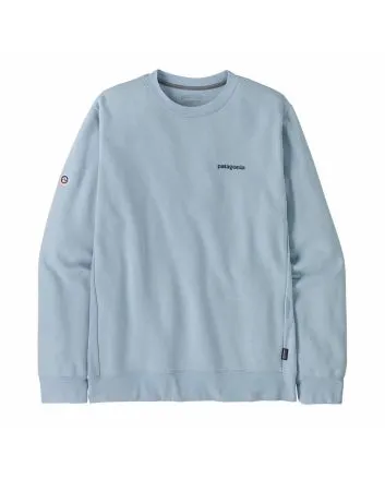 Sudadera Patagonia Fitz Roy Icon Uprisal azul celeste (Feck Blue) con cuello redondo y logo serigrafiado Unisex