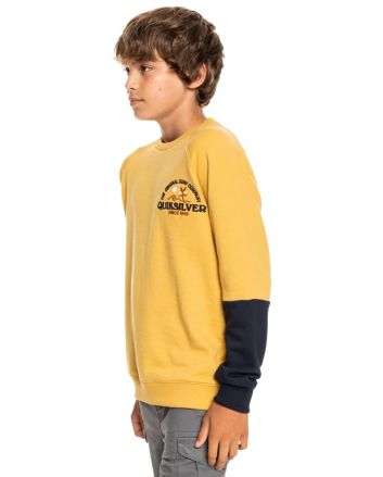 Niño con Sudadera sin capucha Quiksilver Open Spot amarilla 