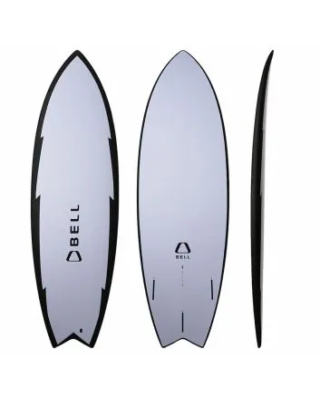 Tabla de Surf Bell Bat Hybrid 6'2'' 42L Lavanda Thruster Futures