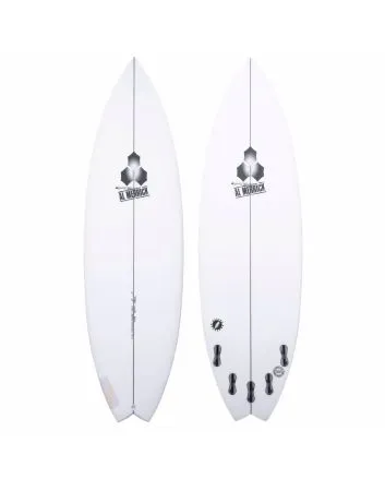 Tabla de surf shortboard Channel Islands Better Everyday 5'10 Al Merrick 30,8L Blanca y Negra cola Swallow FCS 2 5 Fin 