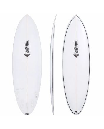Tabla de Surf JS Industries Bull Run PU 6'2 Blanca 38,3 Litros FCS 2 round tail 5 quillas