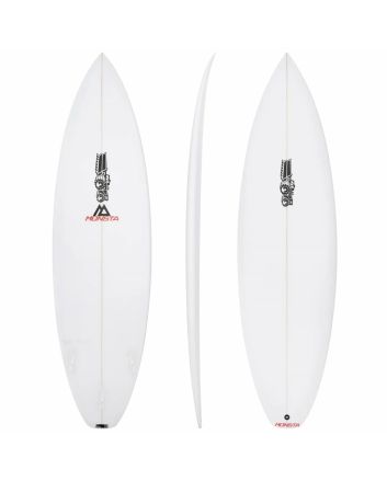 Tabla de Surf JS Monsta PU 5'10 con cola squash sistema FCS II 3-Fin Blanca 27,7 Litros