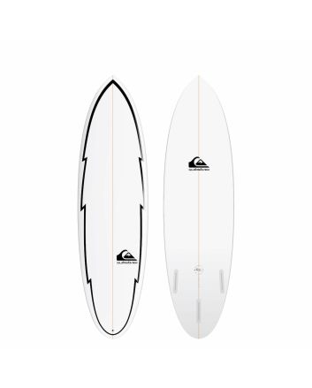 Tabla de Surf Shortboard Quiksilver Discus 6'8 47,3L Blanco-Negro Futures 