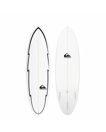 Tabla de Surf Shortboard Quiksilver Discus 6'8 47,3L Blanco-Negro Futures 