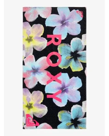 Toalla de playa Roxy Into The Sun antracita floral