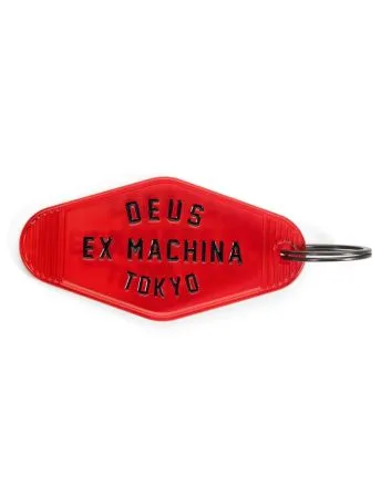 Llavero de plástico Deus Ex Machina Tokyo Key Tag Rojo Lava