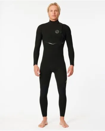 Hombre con traje de neopreno sin cremallera Rip Curl 5/3mm E-Bomb Negro