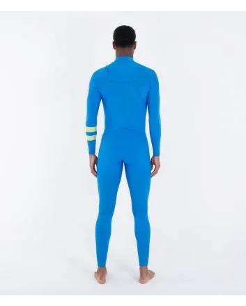 Hombre con traje de surf Hurley Air 4/3mm Fullsuit Azul Lagoon