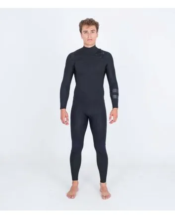 Hombre con Traje de Neopreno con cremallera en el pecho Hurley Air 4/3mm Fullsuit Negro