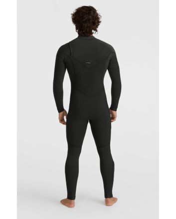Hombre con Traje de surf O’Neill Hyperfreak 4/3+ mm negro con cremallera en el pecho