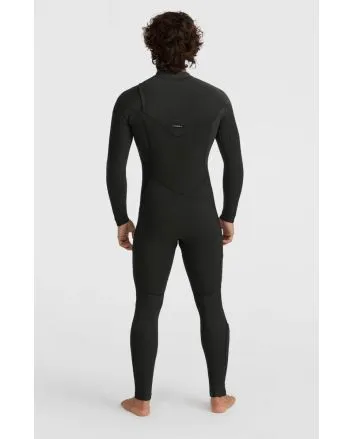 Hombre con Traje de surf O’Neill Hyperfreak 4/3+ mm negro con cremallera en el pecho