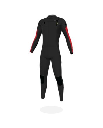Traje de surf con cremallera en el pecho Quiksilver Boy Everyday Sessions 4/3mm Negro y Rojo para chico 8-16 años