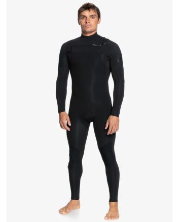 Hombre con Traje de surf con cremallera en el pecho Quiksilver Everyday Sessions 5/4/3mm negro 