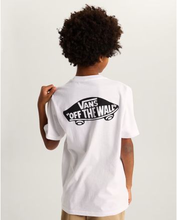 Niño con Camiseta de manga corta Vans Kids Double Standard blanca 