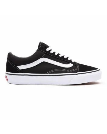 Zapatillas Vans Old Skool Negras con banda lateral sidestripe blanca Unisex 
