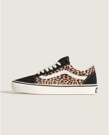 Zapatillas Vans Old SKool Negras con estampado de leopardo para mujer