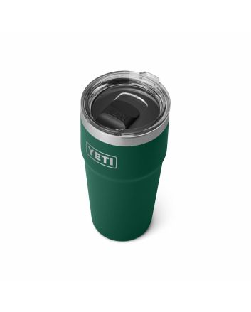 Vaso termo YETI Rambler Stackable Cup 20oz Black Forest Green con tapa MagSlider