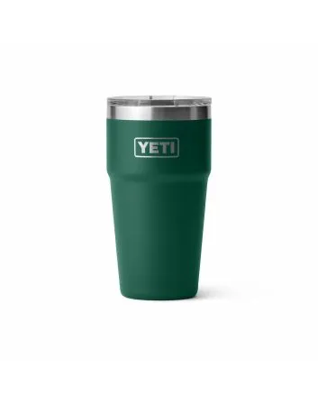 Vaso termo YETI Rambler Stackable Cup 20oz Black Forest Green con tapa MagSlider