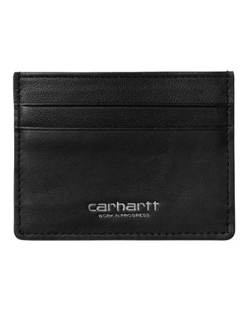 Cartera tarjetero Carhartt WIP Vegas Cardholder en color negro y plateado Unisex