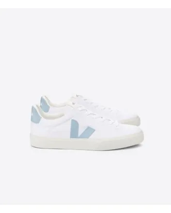 Zapatillas Veganas Veja Campo Canvas Blanco Azul Acero Unisex