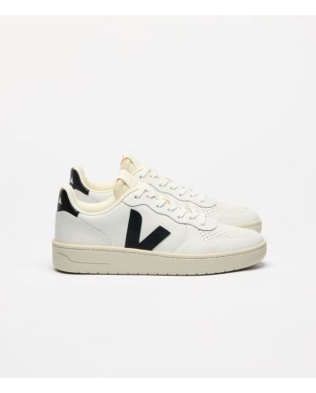 Zapatillas Veja V-10 Prime Leather blancas y negras unisex