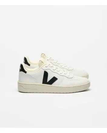 Zapatillas Veja V-10 Prime Leather blancas y negras unisex
