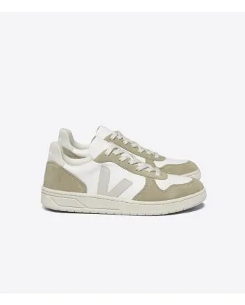 Zapatillas Veja V-10 Chromefree Leather White Natural Sahara Unisex