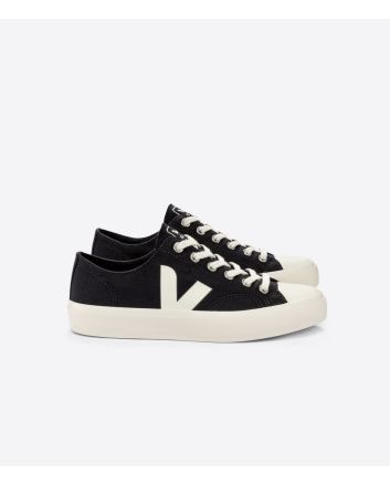 Zapatillas bajas veganas Veja Wata II Low Canvas negras y beige Unisex