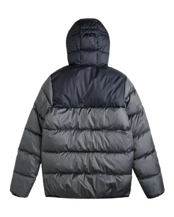 Cazadora impermeable acolchada con capucha Vissla North Seas Eco Puffer color gris oscuro para hombre