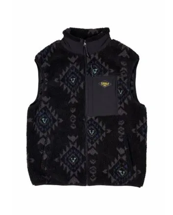 Chaleco de forro polar Vissla Hector Sleeveless negro para hombre 