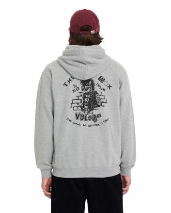 Hombre con sudadera Volcom Catastrophy Zip Gris Jaspeado