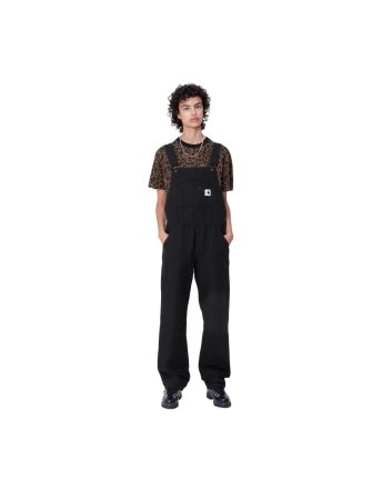 Mujer con Peto Carhartt WIP W' Bib Overall Straight Negro Rinsed