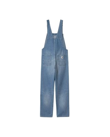 Mono Vaquero Carhartt WIP W' Bib Overall Straight Blue Light True Washed para mujer