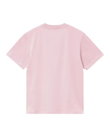 Camiseta orgánica de manga corta Carhartt WIP Women's Script Embroidery Air Pink-Wax para mujer