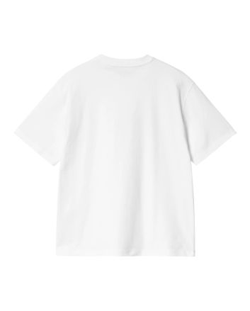 Camiseta de manga corta Carhartt WIP W' Rivet Script color blanco con logo plateado para mujer 