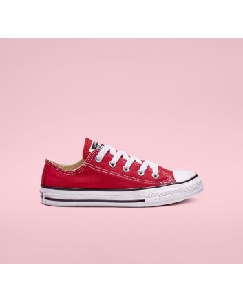 Zapatillas bajas de lona Converse All Star Chuck Taylor rojas para niños