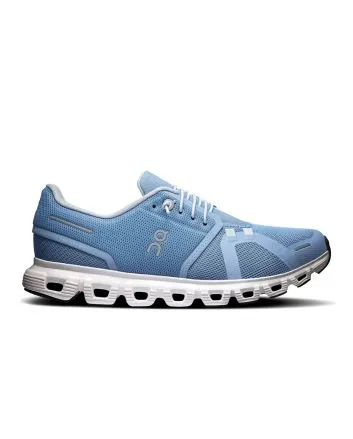Zapatillas On Running Cloud 6 Chambray-White para mujer