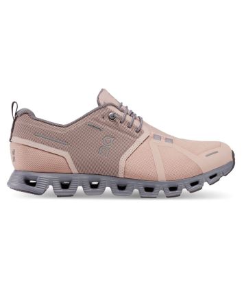 Zapatillas On Running Cloud 5 Waterproof Rosas y Grises para mujer