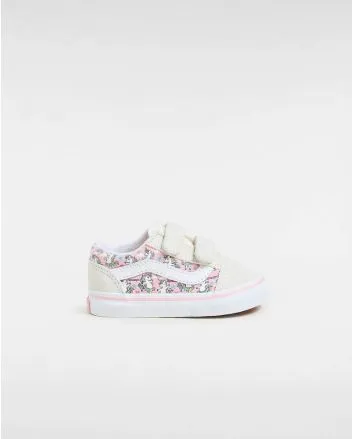 Zapatillas Vans con cierre de velcro Old Skool V Ballet Skaticorn Blanco-Rosa para bebé 1-4 años