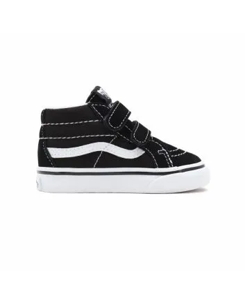 Zapatillas para bebé Vans Sk8-Mid Reissue V negras con velcro