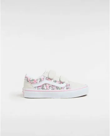 Zapatillas con cierre de velcro Vans Old Skool V Unicorn Blancas y Rosas para niño/a 4-8 años