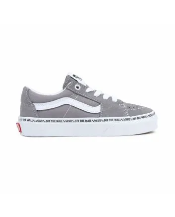 Zapatillas Vans UY Sk8-Low Mini Vans grises para niños de 4 a 8 años