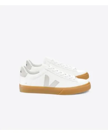 Zapatillas Ecológicas Veja Campo Chromefree White Natural Natural blancas con detalles en beige Unisex