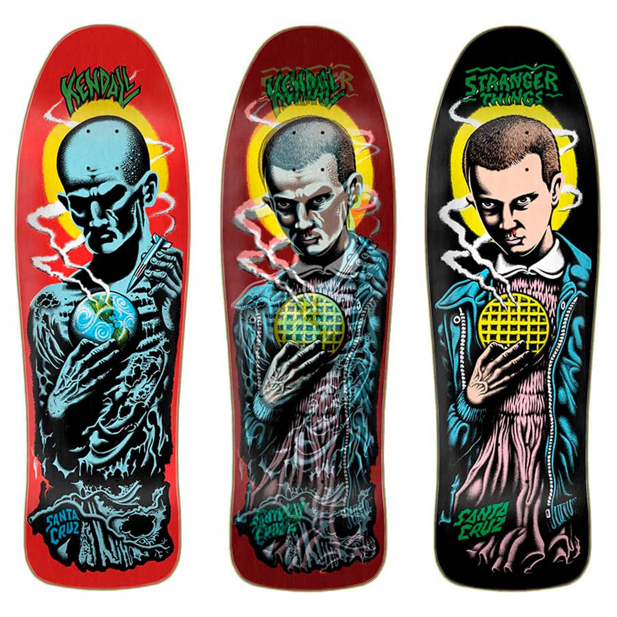 Tabla Skate Santa Cruz x Stranger Things Kendall Eleven 9.75